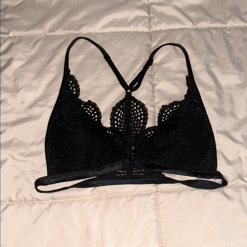 Victoria's Secret Black Crochet Lace Bralette